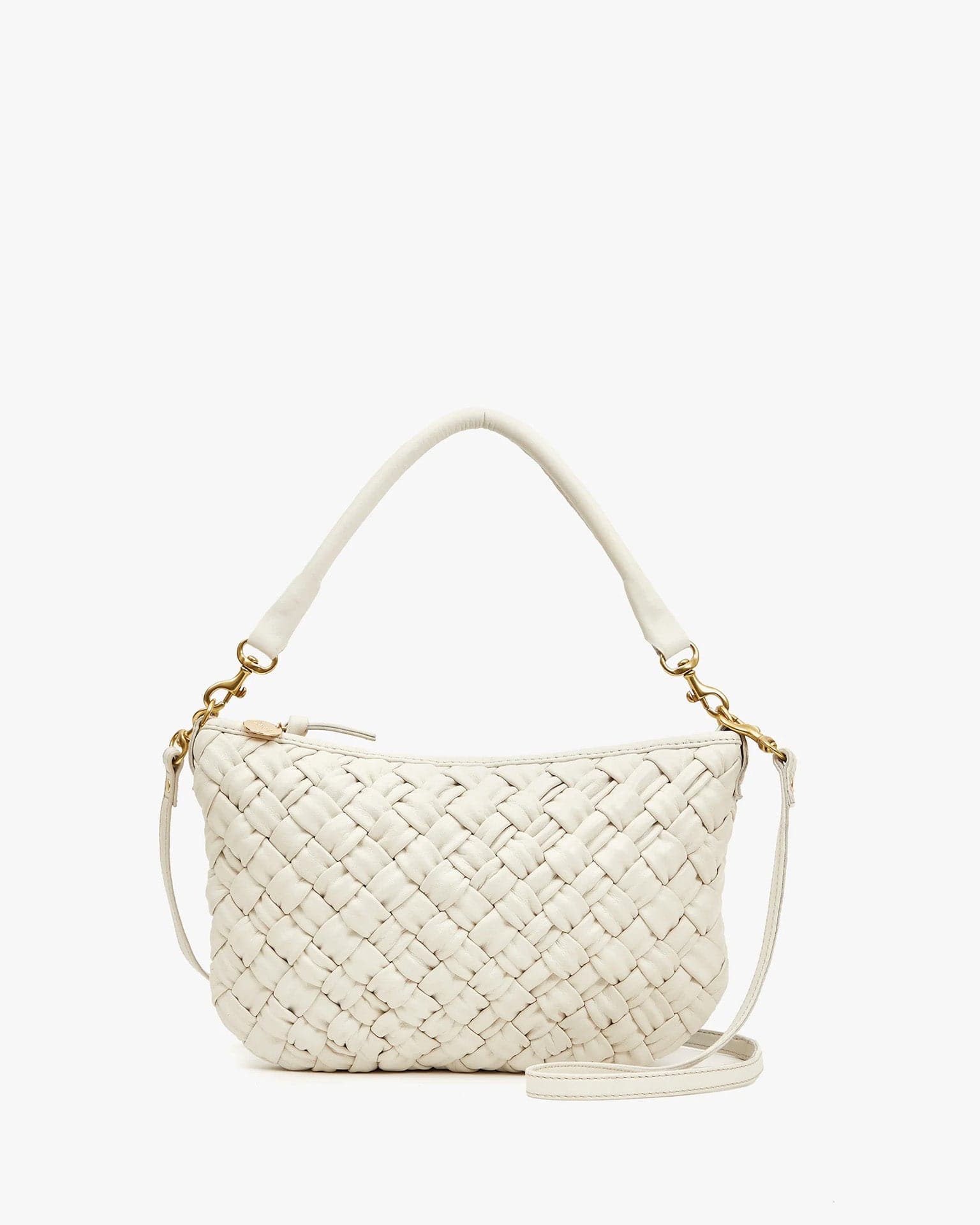 Petit Moyen Messenger in Cream Puffy Woven