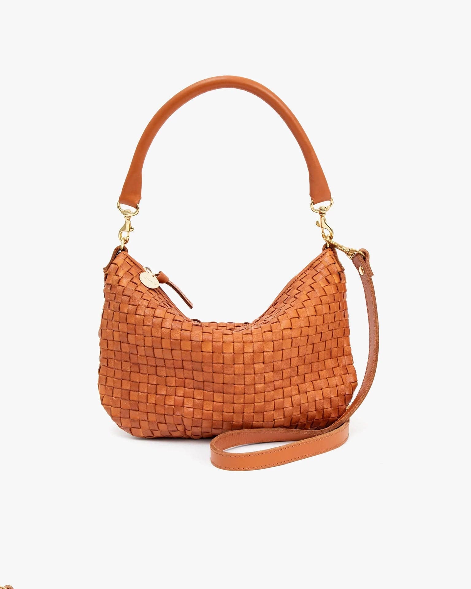 Petit Moyen Messenger in Natural Woven Checker