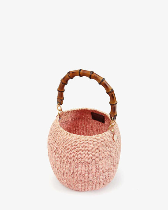 Clare V. Pot de Miel w/ Bamboo Handle in Blush 