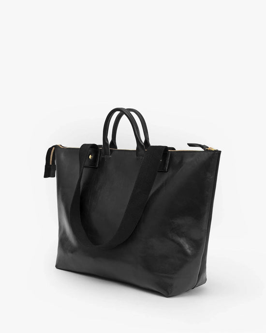 Clare V. Rustic Le Zip Sac in Black 