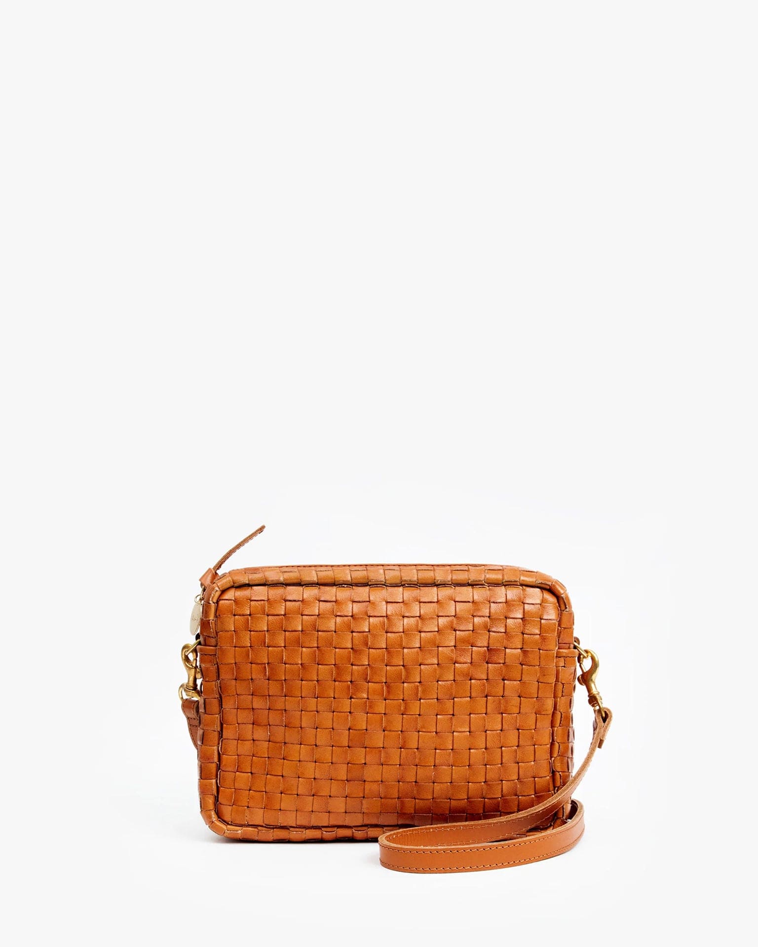 Woven Checker Midi Sac in Natural