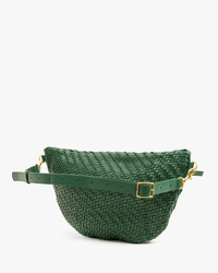 Clare V. Accessories Evergreen Woven Zig-Zag Grande Fanny in Evergreen