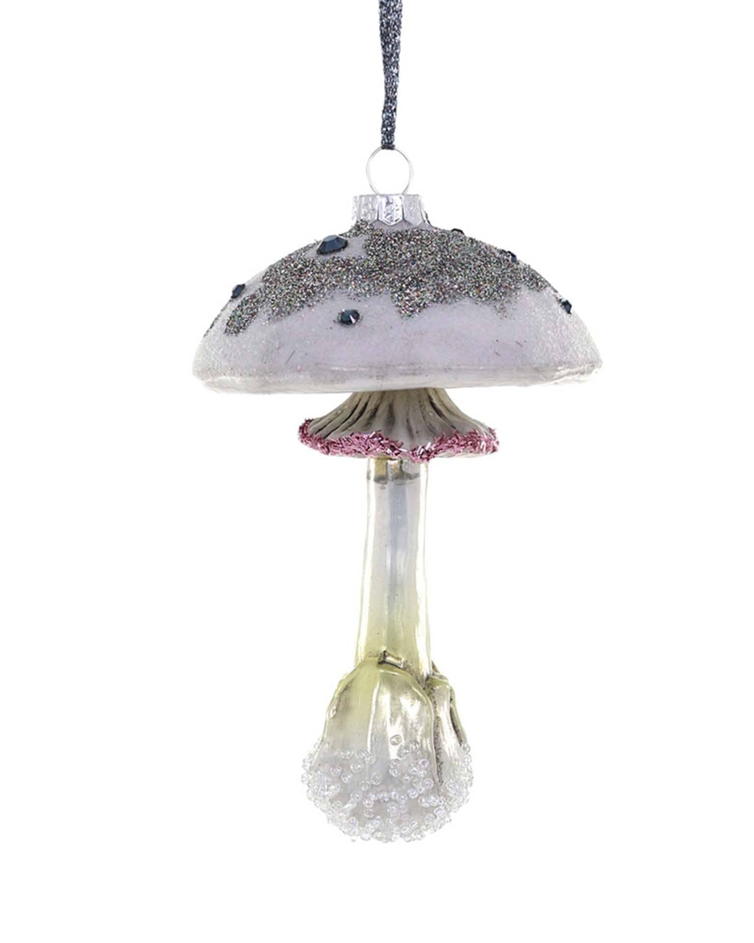 Grey Large Frostfield Mushroom Ornament