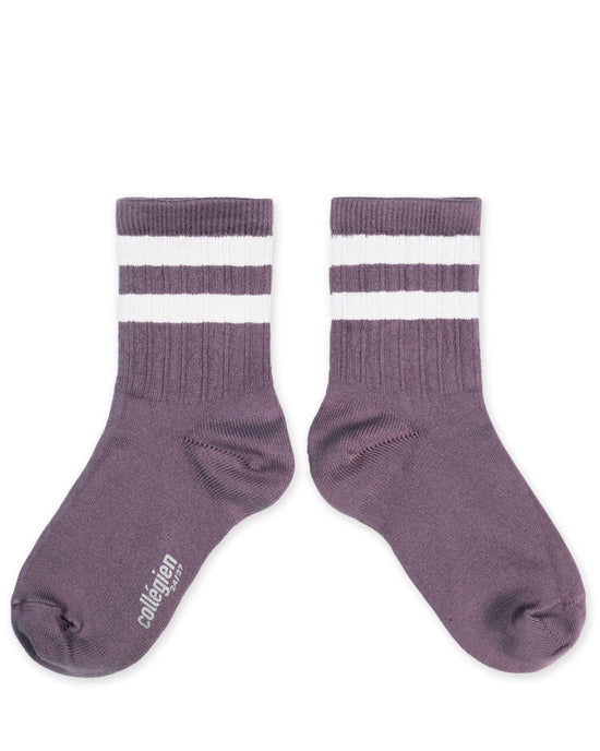 Collegien Nico Varsity Socks in Glycine du Japon 