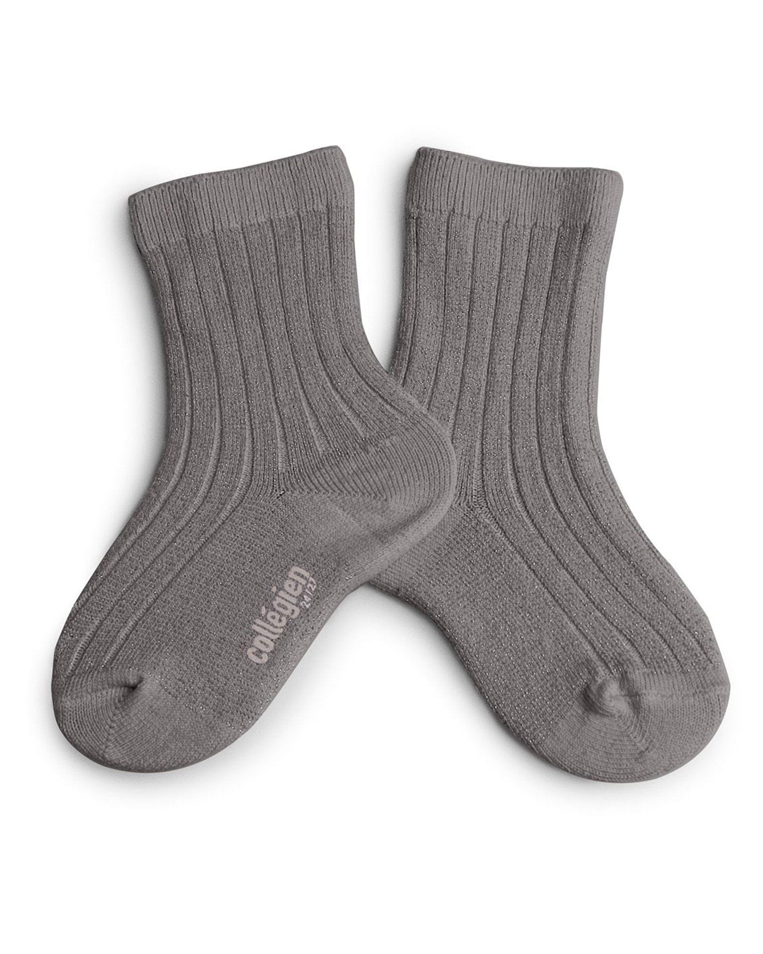 Victoire Extra Soft Glittery Socks in Gris Galet