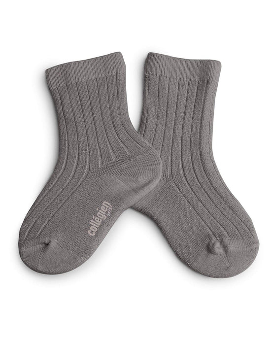 Collegien Accessories Victoire Extra Soft Glittery Socks in Gris Galet