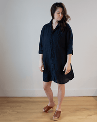 CP Shades Cora Linen Dress in Ink 