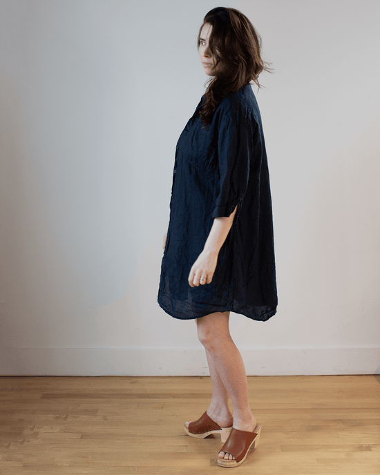 CP Shades Cora Linen Dress in Ink 