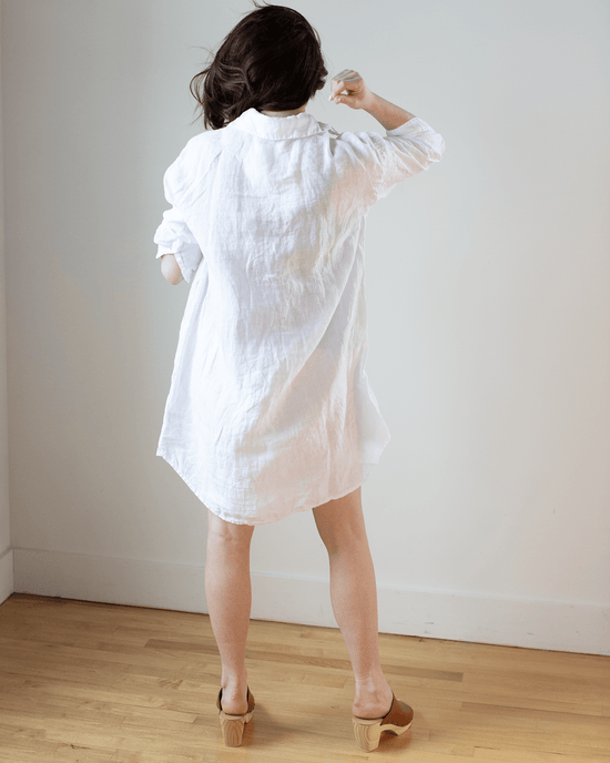 CP Shades Cora Linen Dress in White 