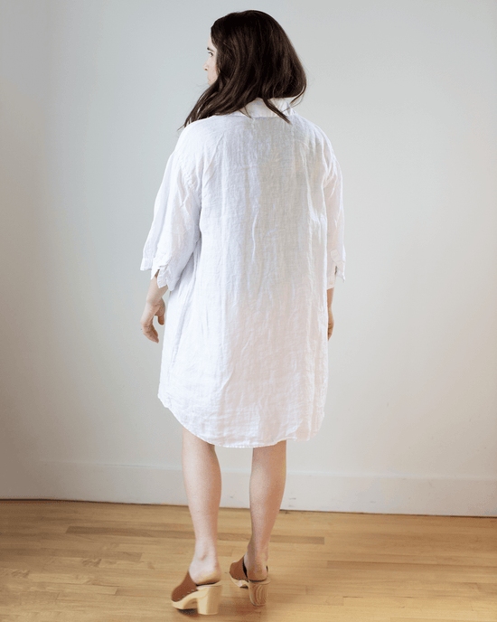 CP Shades Cora Linen Dress in White 