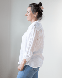 CP Shades Clothing Eliza Blouse in White Linen