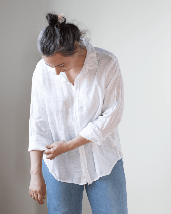 CP Shades Clothing Eliza Blouse in White Linen