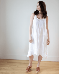 CP Shades Freida Dress in Lined White Linen 