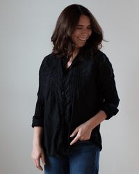 CP Shades Clothing Julie Cotton Silk Top in Black