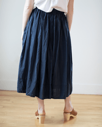 CP Shades Clothing Manon Skirt in Midnight Cotton Silk