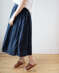 CP Shades Clothing Manon Skirt in Midnight Cotton Silk