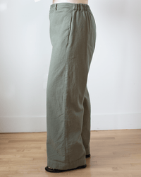 CP Shades Clothing Polly Wide Leg Pant - Cotton Flannel in Millstone