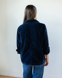 CP Shades Tessa Three Pocket Jacket in Ink Cotton Velvet 