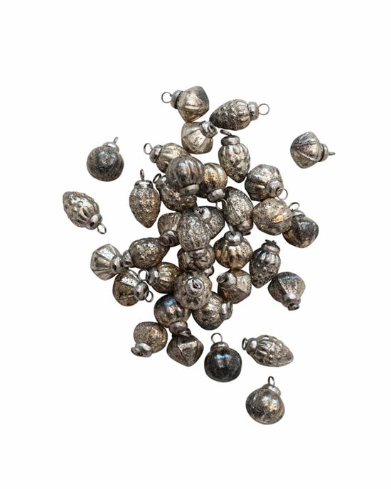 creativeco-op HOME Silver / 1 inch Mercury Glass Ornaments in Bag, Silver, S/36