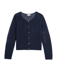 Demylee Aki Cotton Cardigan in Navy 