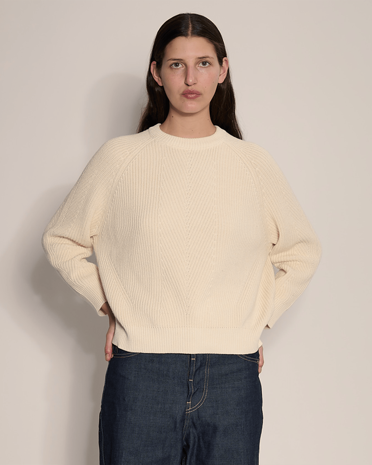 Chelsea Organic Cotton Sweater in Natural