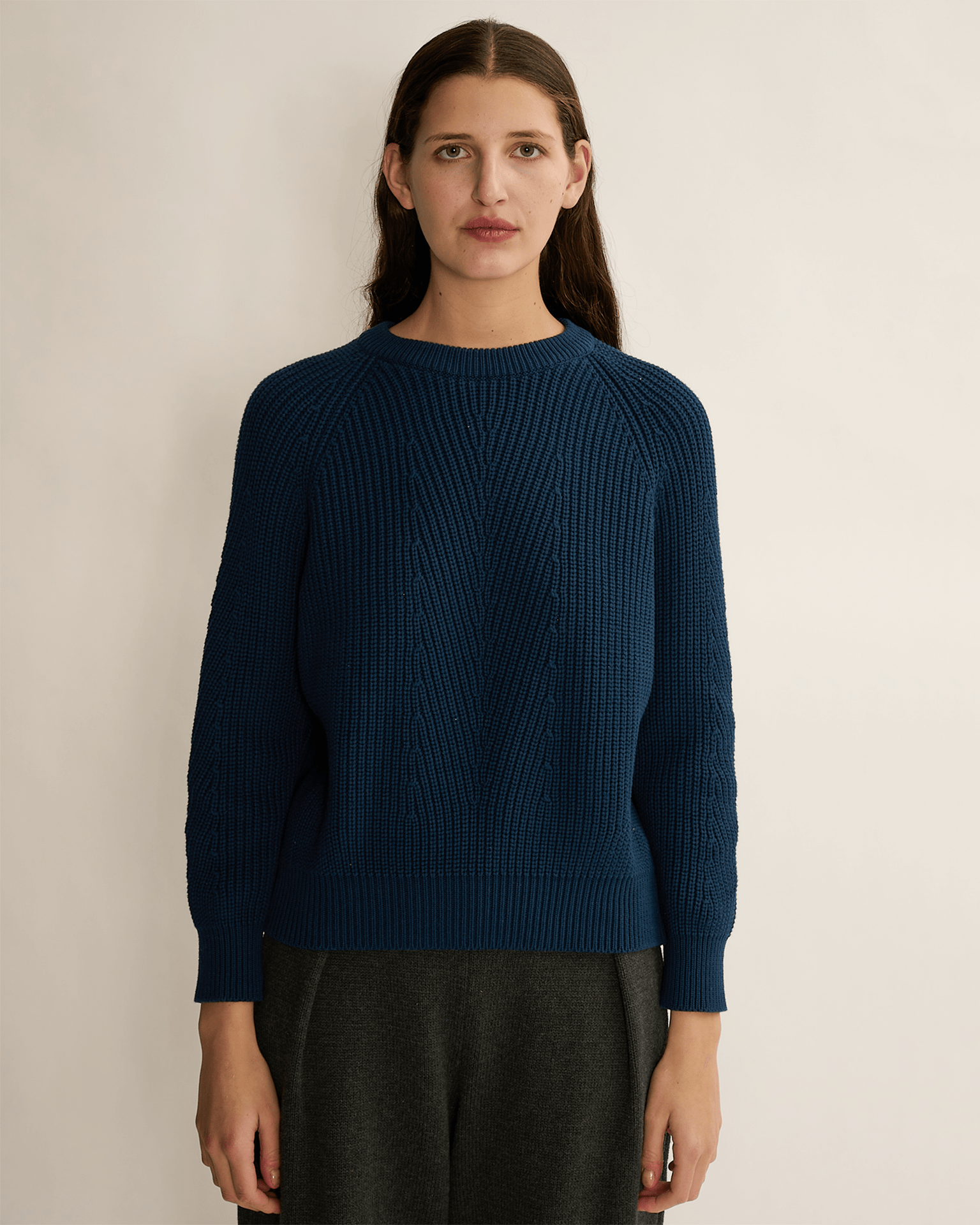 Chelsea Organic Cotton Sweater in Navy