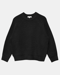 Demylee Clothing Chelsea Raglan Wool Sweater in Black