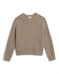 Demylee Chelsea Wool Sweater in Heather Brown 