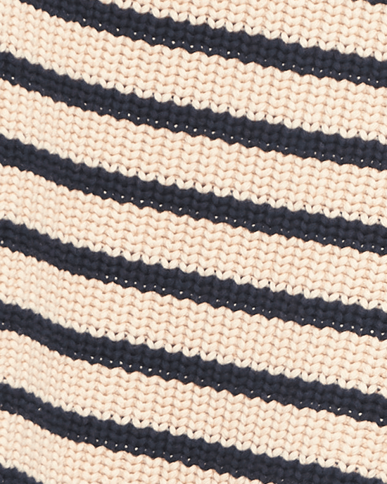 Demylee Clothing Phoebe Stripe Sweater in Natural/Navy