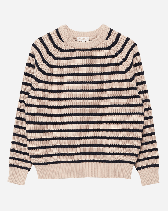 Demylee Phoebe Stripe Sweater in Natural/Navy 