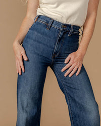 Edwin Denim Iris Palazzo in Mason