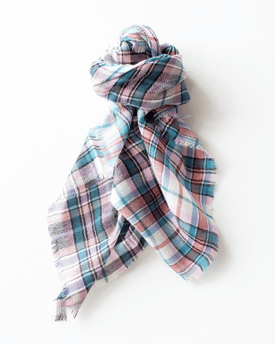 Épice Accessories Jade Check Bandana Scarf in Jade