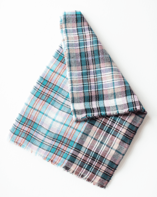 Épice Accessories Jade Check Bandana Scarf in Jade