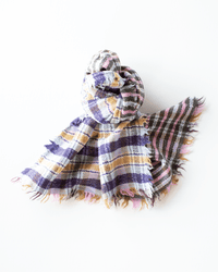 Épice Accessories Pink Check Blanket Scarf in Pink