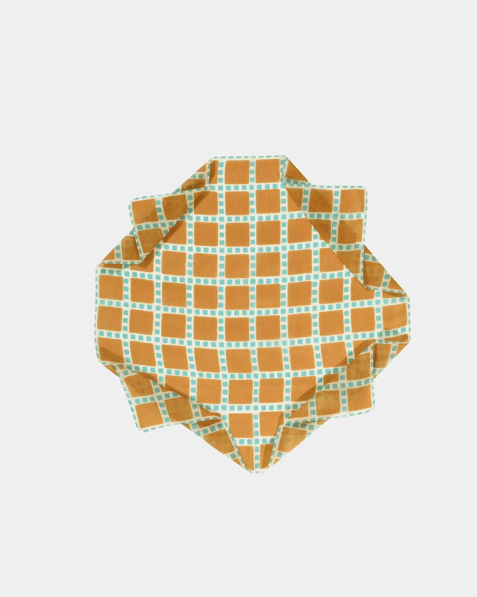 Checks Grid Bandana in Gold