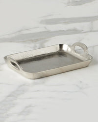 etúHOME HOME Silver Rectangle Metal Tray, Small