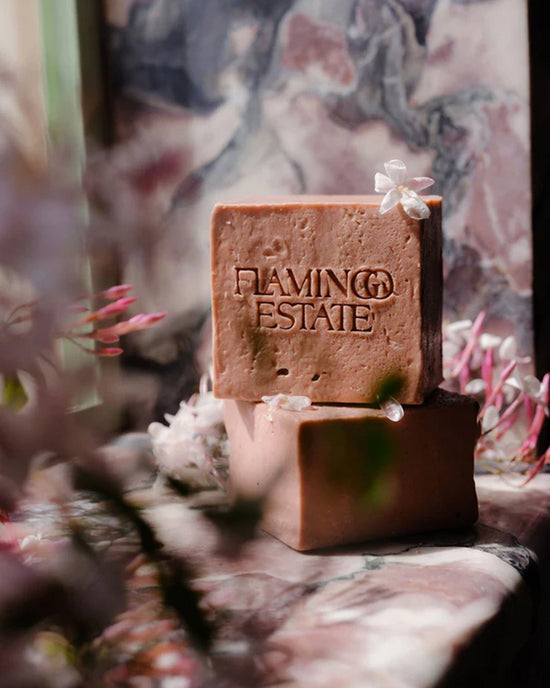 Flamingo Estate Home Jasmine & Damask Rose Soap Brick