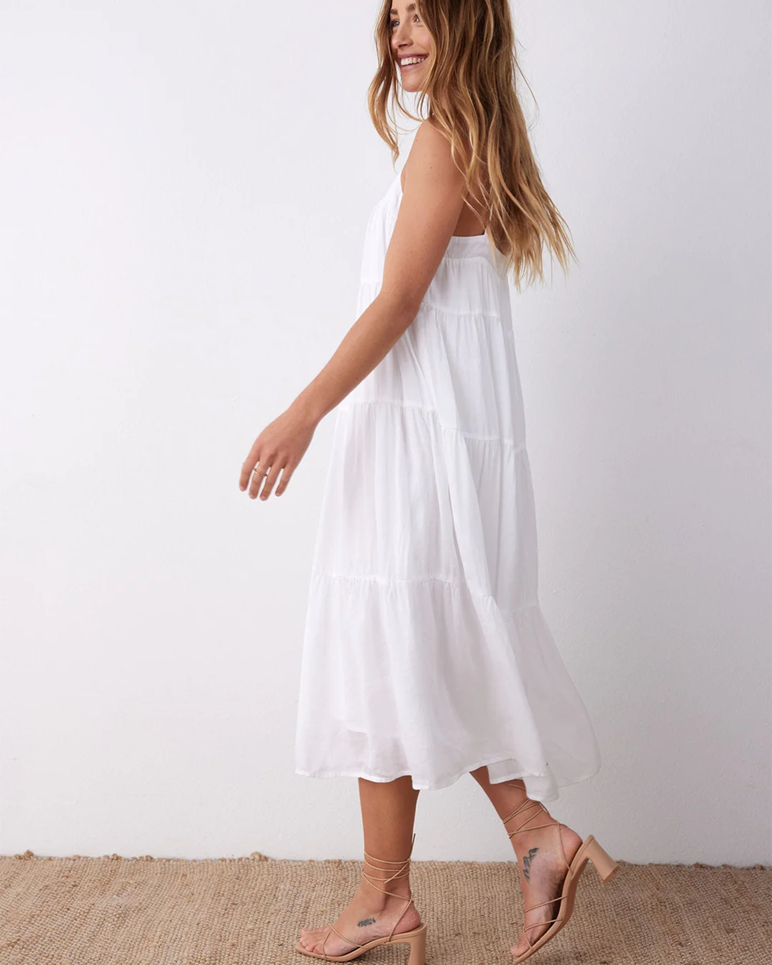 Bella Dahl Flowy Tiered Cami Dress in Summer Night- Bliss Boutiques