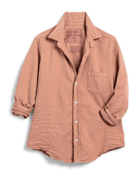 Frank & Eileen Barry Tailored Button Up Shirt in Desert Denim 