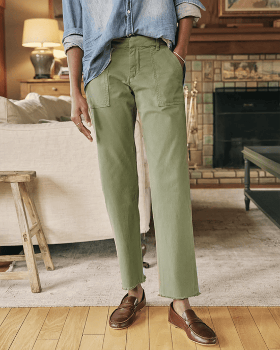 Frank & Eileen Blackrock Utility Pant in Army 