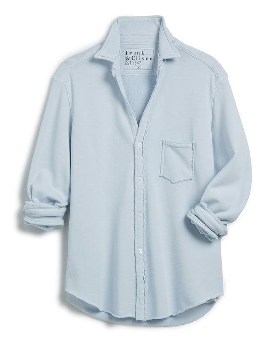 Frank & Eileen Eileen Relaxed Button Up in Ice Triple Fleece 