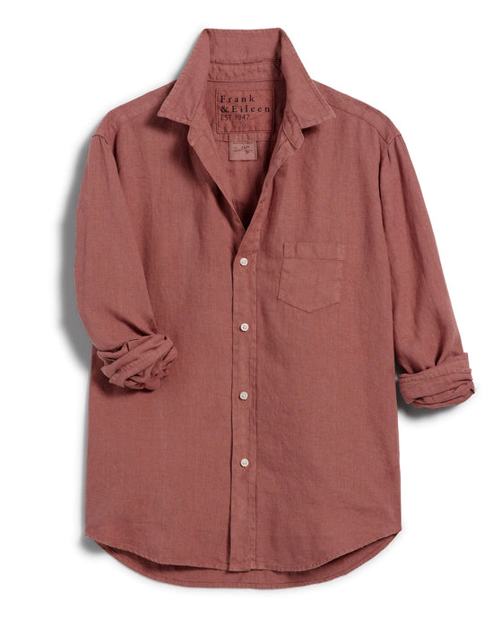 Frank & Eileen Eileen Relaxed Button-Up in Mauve Linen 