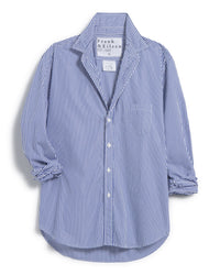 Frank & Eileen Eileen Relaxed Button Up in Navy Thin Stripe 