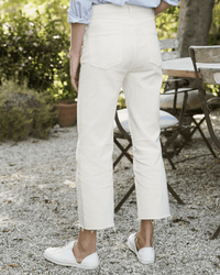 Frank & Eileen Clothing Monaghan Mom Jean in Cream Color Denim