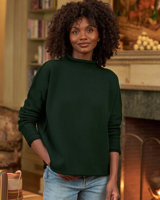 Frank & Eileen Clothing Monterey Sweater in British Racing Green