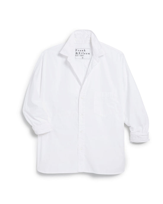 Frank & Eileen Oona Continuous Button Up Shirt in White Superluxe 