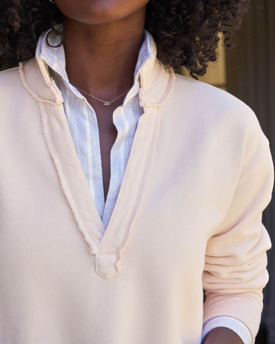 Frank & Eileen Patrick Popover Henley in Petal French Terry 