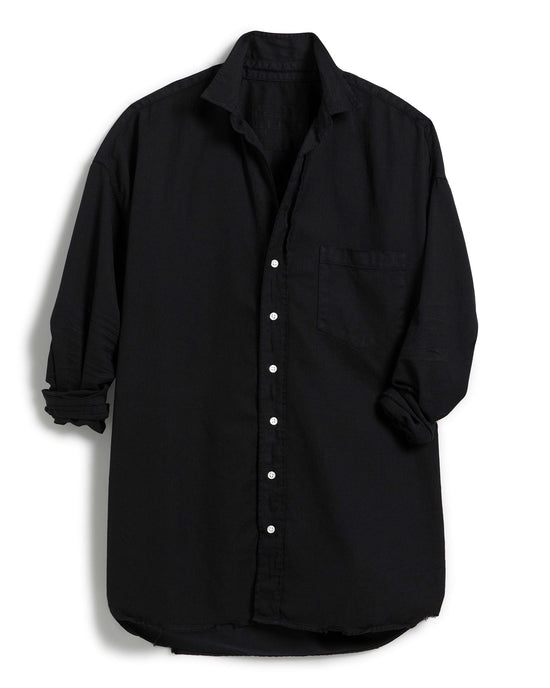 Frank & Eileen Clothing Shirley Oversized Button-Up Shirt in Blackout Denim