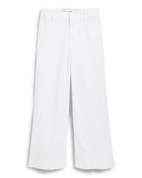 Frank & Eileen Wexford Wide-Leg Linen Pant in White Linen 