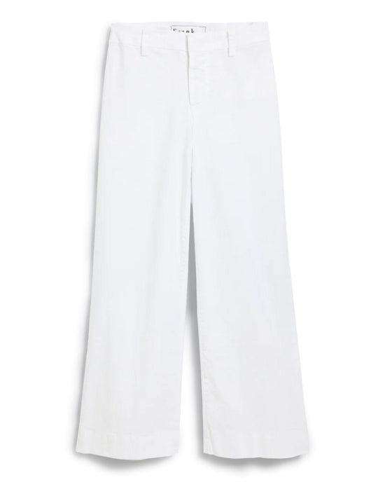 Frank & Eileen Wexford Wide-Leg Linen Pant in White Linen 